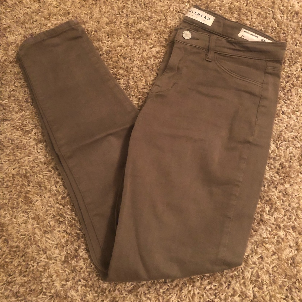BULLHEAD (pacsun) OLIVE skinny jeans
